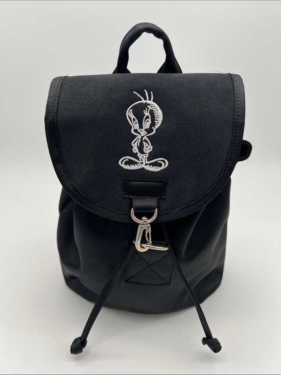 Warner Bros. Handbags - Vintage Warner Bros. Studio Store Black Tweety Bird Embroidered Mini Backpack